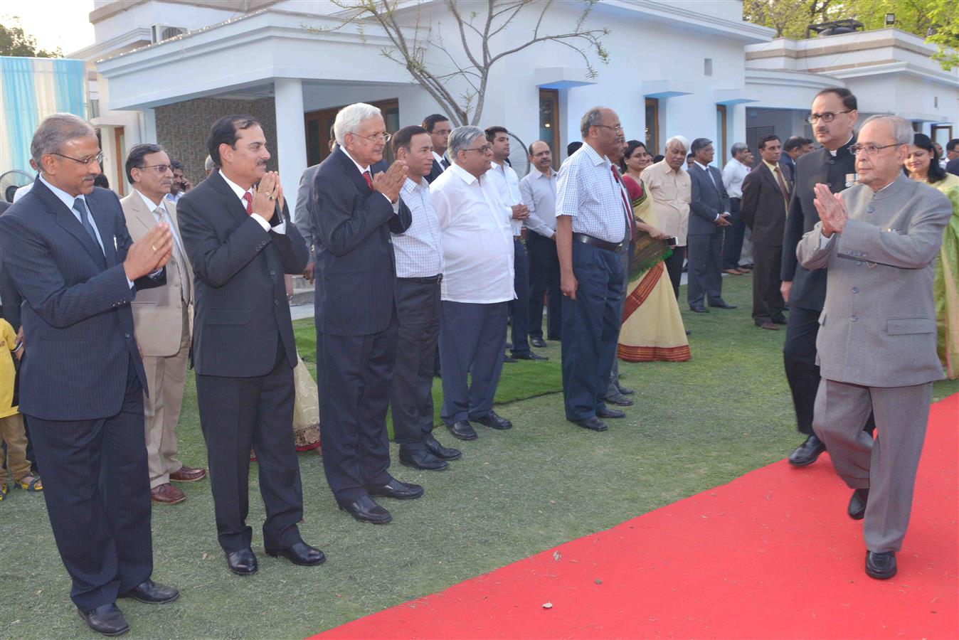 The President of India, Shri Pranab Mukherjee at the "At Home" Reception on the occasion of Foundation Day of Central Bureau of Investigation (CBI) in  New Delhi on April 11, 2017.