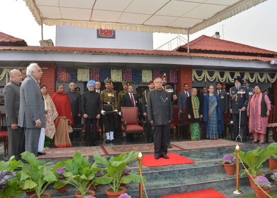 The President of India, Shri Pranab Mukherjee during the function of Army Day Reception in New Delhi on January 15, 2013.