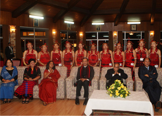 The President of India, Shri Pranab Mukherjee attending the cultural programme at Raj Bhavan in Kohima, Nagaland on May 14, 2013. The Governor of Nagaland, Dr. Ashwani Kumar, Lady Governor of Nagaland, the Chief Minister of Nagaland, Shri Neiphiu Rio alon