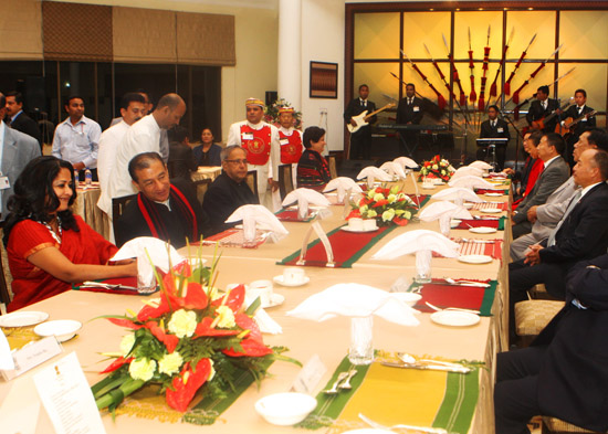 The President of India, Shri Pranab Mukherjee attending the Banquet hosted by the Governor of Nagaland, Dr. Ashwani Kumar at Raj Bhavan in Kohima, Nagaland on May 14, 2013.