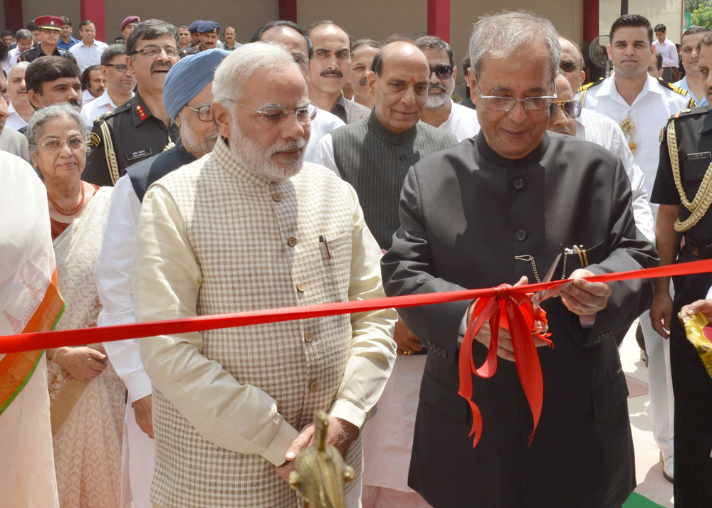 The President of India, Shri Pranab Mukherjee inaugurating Rashtrapati Bhavan Museum at President's Estate in New Delhi on July 25, 2014. Also seen is the Prime Minister of India, Shri Narendra Modi. 