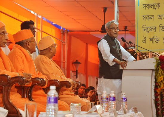 The President of India, Shri Pranab Mukherjee during Inauguration of 150th Anniversary Celebrations of Swami Vivekananda at Ancestral House of Swami Vivekananda in Kolkata on January 18, 2013.