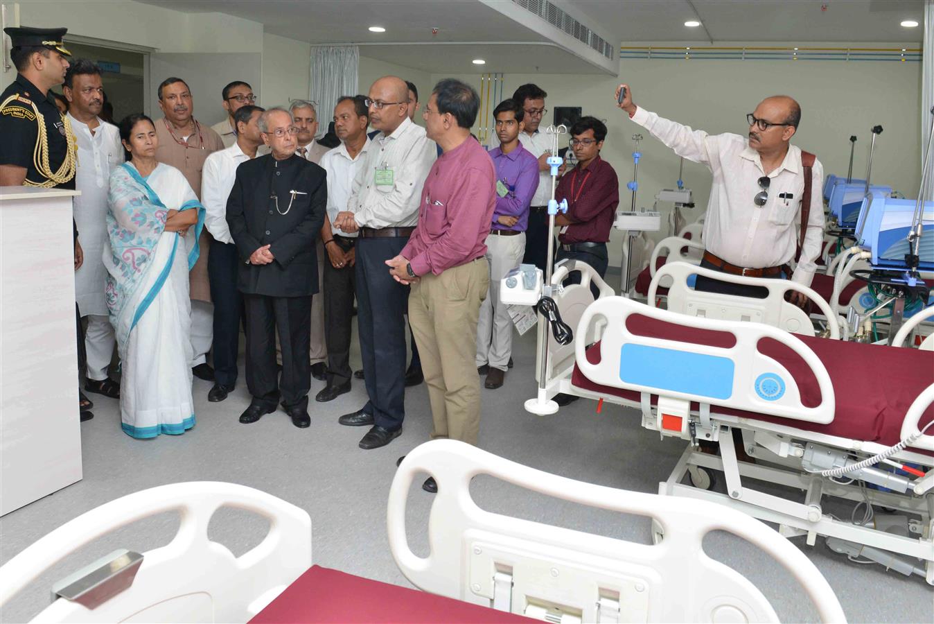 The President of India, Shri Pranab Mukherjee visiting the Indian Institute of Liver and Digestive Sciences at Sonarpur, South 24 Parganas in West Bengal on May 18, 2017.