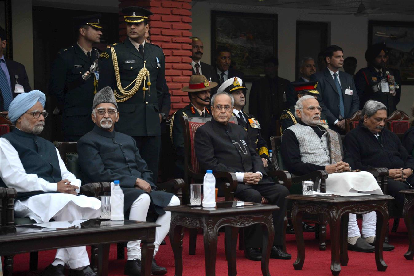 The President of India, Shri Pranab Mukherjee attending the Reception on the occasion of Army Day at Army House in New Delhi on January 15, 2016. 