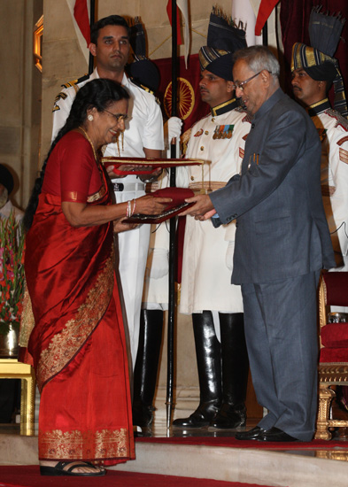 The President of India, Shri Pranab Mukherjee while presenting Sangeet Natak Akademi’s Fellowships (Akademi Ratna) and Akademi Awards - 2012 at the Durbar Hall of Rashtrapati Bhavan in New Delhi on May 28, 2013.