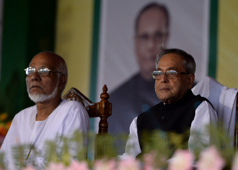 The President of India, Shri Pranab Mukherjee at a function to inaugurate the 6th Edition of Kamada Kinkar Mukherjee Rural Football Tournament at Raghunathganj in Murshidabad district in Jangipur at West Bengal on August 23, 2014. 