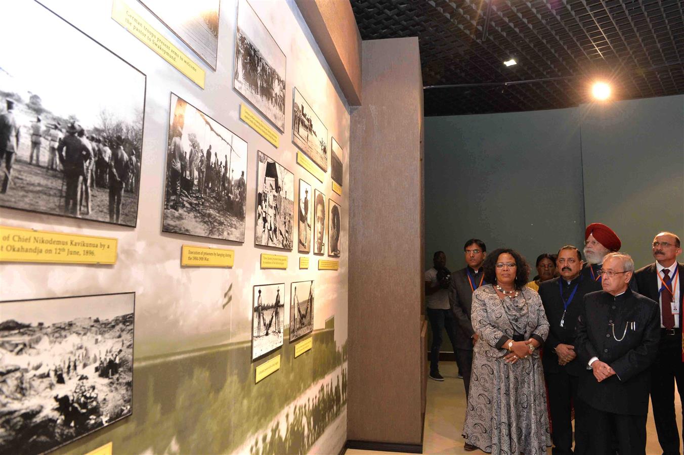 The President of India, Shri Pranab Mukherjee visiting the Independence Memorial Museum in Republic of Namibia at Windhoek on June 16, 2016. 