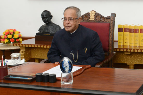 The President of India, Shri Pranab Mukherjee interacting with Governors across the country through Video Conferencing at Rashtrapati Bhavan in New Delhi on July 25, 2013.