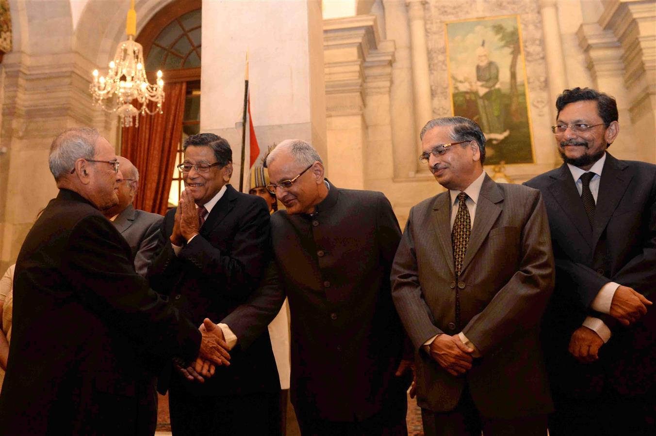 The President of India, Shri Pranab Mukherjee hosted Dinner to the Chief Justice of India and Judges of the Supreme Court of India at Rashtrapati Bhavan on July 19, 2017.