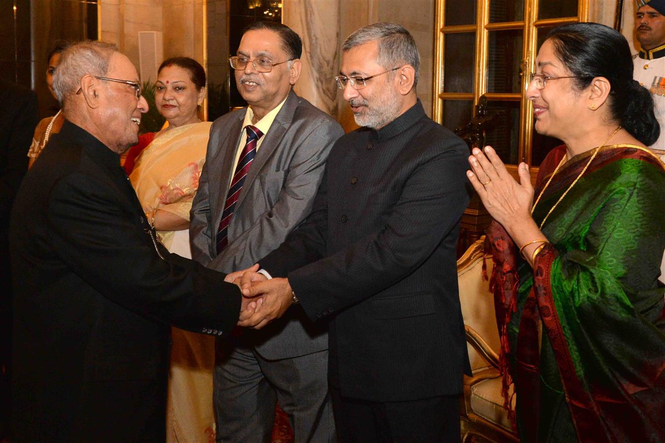 The President of India, Shri Pranab Mukherjee hosted Dinner to the Chief Justice of India and Judges of the Supreme Court of India at Rashtrapati Bhavan on July 19, 2017.