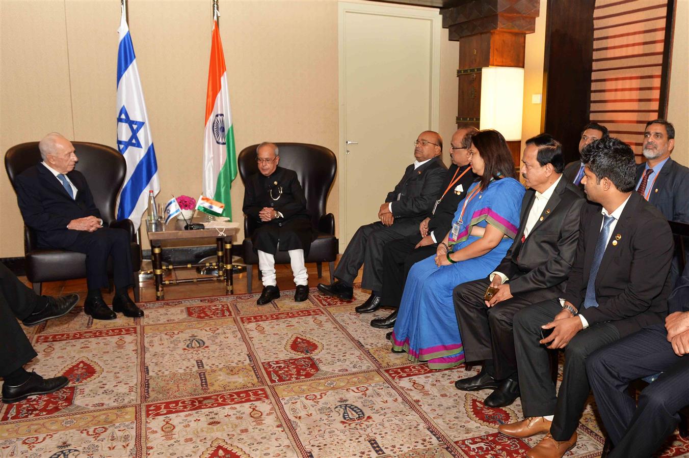 The President of India, Shri Pranab Mukherjee at the conclusion of the Academic Roundtable between India and Israel at Jerusalem in Israel on October 14, 2015.