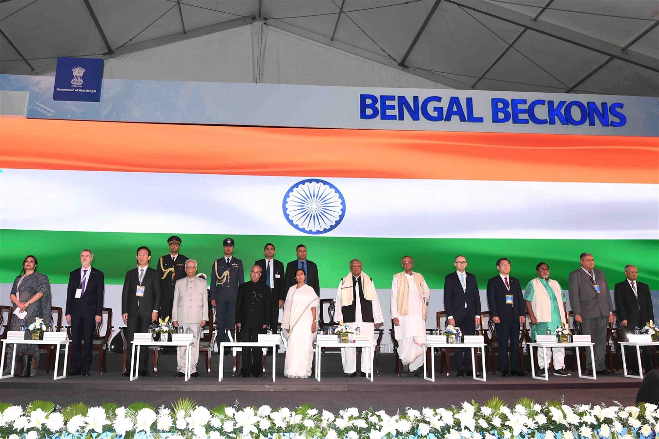 The President of India, Shri Pranab Mukherjee at the inauguration of the Bengal Global Business Summit-2017 at Milan Mela Complex in Kolkata, West Bengal on January 20, 2017.