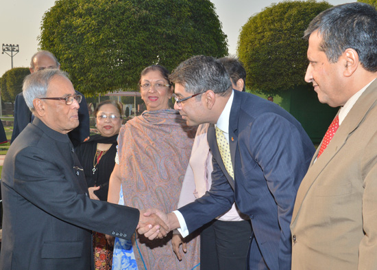 The President of India, Shri Pranab Mukherjee at the Mughal Gardens of Rashtrapati Bhavan in New Delhi on January 23, 2013 when he hosted the reception to the Heads of Diplomatic Missions on the occasion of the upcoming Republic Day.