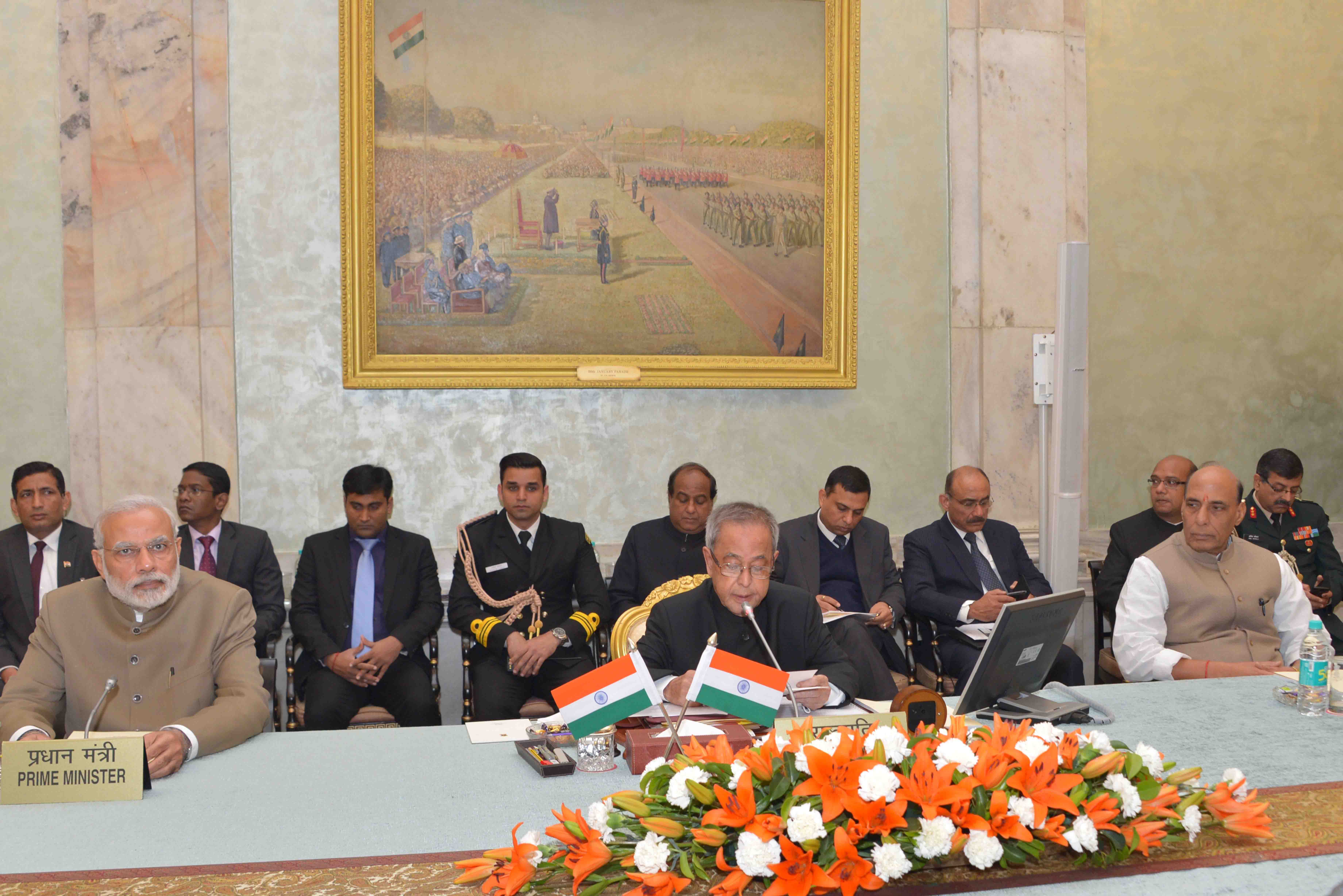 The President of India, Shri Pranab Mukherjee during the Conference of Governors at Rashtrapati Bhavan on February 11, 2015.