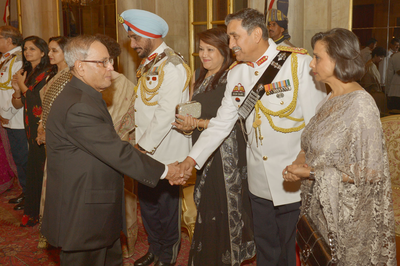 The President of India, Shri Pranab Mukherjee during hosting a Dinner to Commanders-in-Chief’s who participated Combined Commanders Conference at Rashtrapati Bhavan on October 18, 2014. 