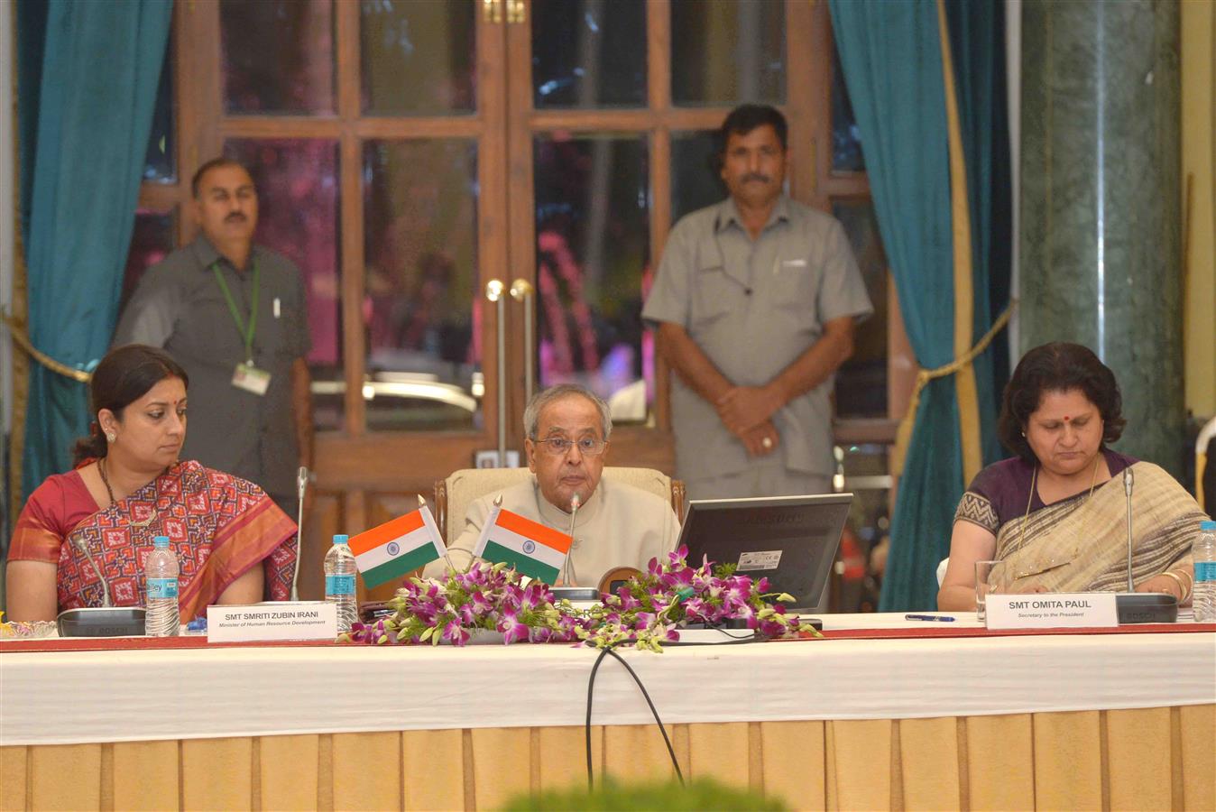 The President of India, Shri Pranab Mukherjee during the Visitor’s Conference – 2015 at Rashtrapati Bhavan on November 5, 2015.