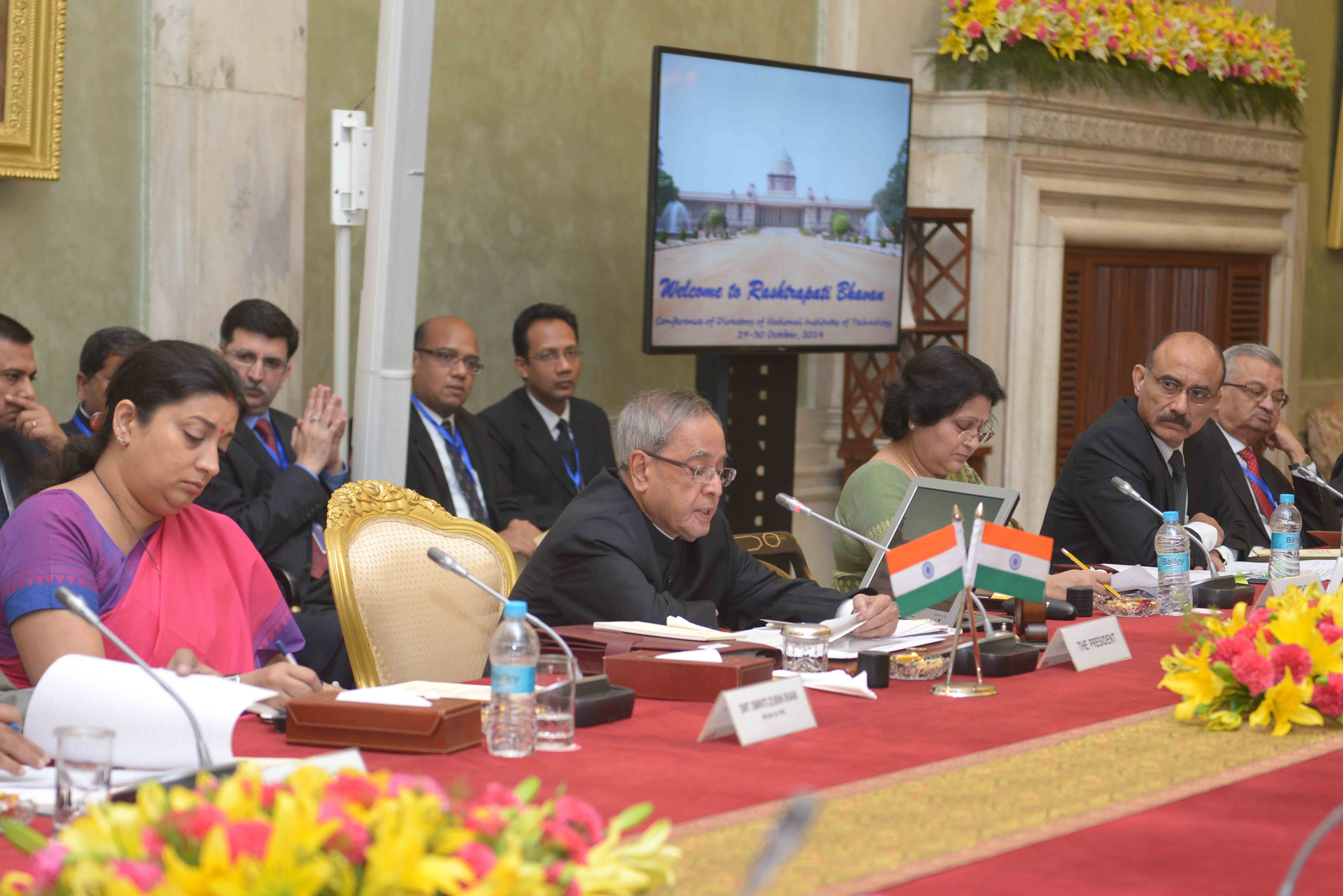 The President of India, Shri Pranab Mukherjee during the Conference of Directors of National Institutes of Technology (NITs) at Rashtrapati Bhavan on October 29, 2014. 