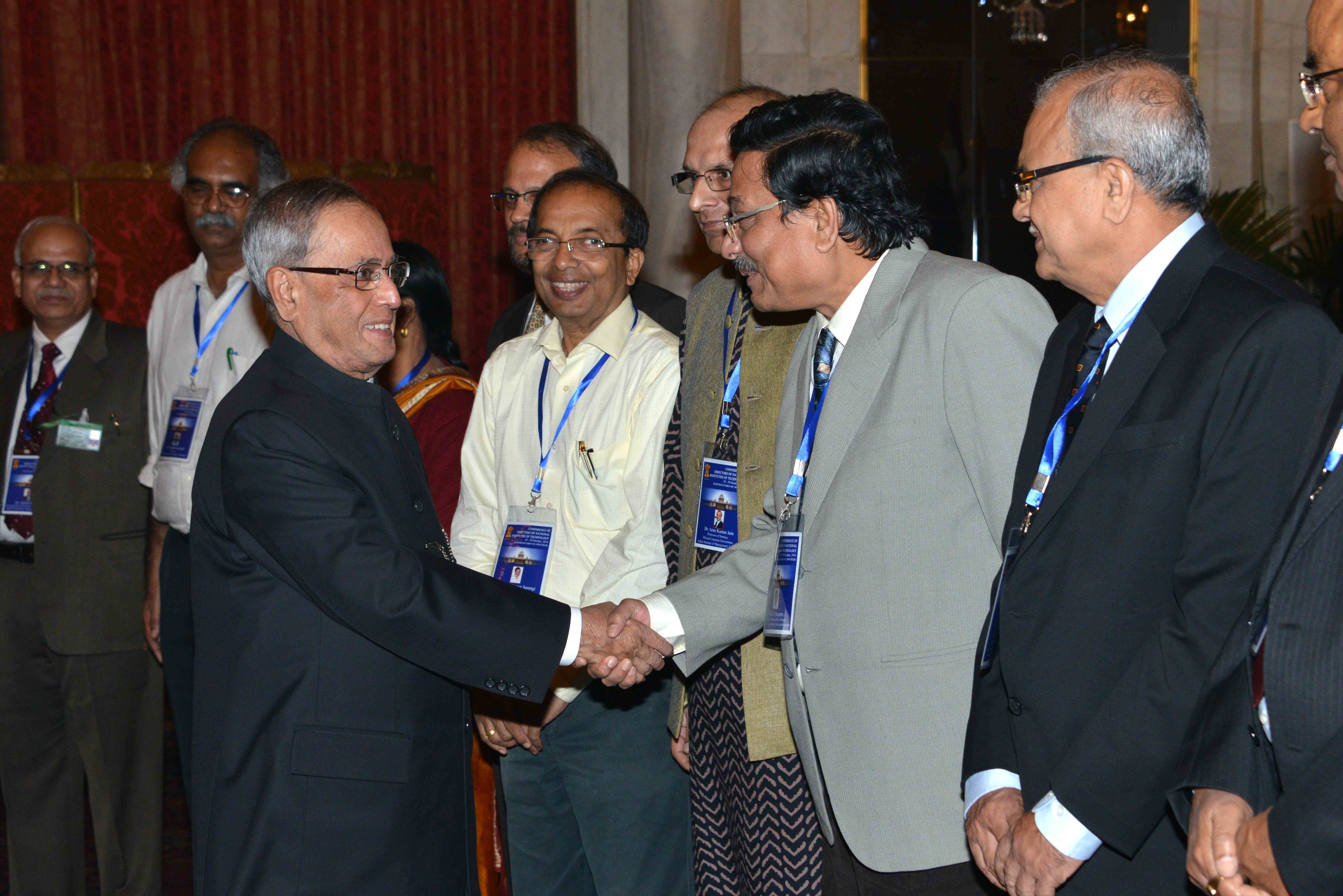 The President of India, Shri Pranab Mukherjee hosted a Dinner to the Participants of the Conference of Director of National Institutes of Technology (NITs) at Rashtrapati Bhavan on October 29, 2014. 