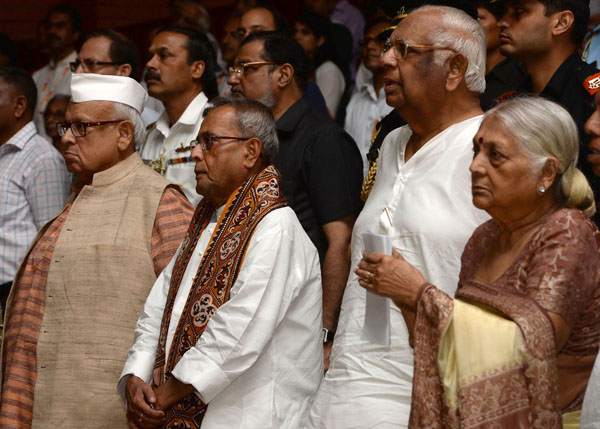 The President of India, Shri Pranab Mukherjee attending the ‘Asia’s First Nobel - A Few Song Offerings from Gitanjali' Organised by Visva-Bharati at Lipika Auditorium in Visva-Bharati in West Bengal on October 11, 2013.