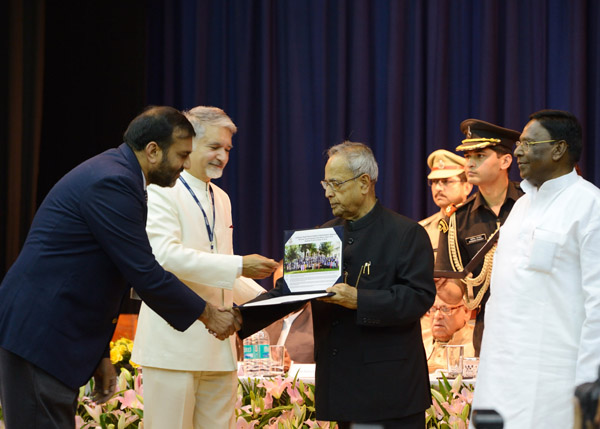 The President of India, Shri Pranab Mukherjee at a function in officers attending Phase-V of mid-career training programme and also officers trainees of IAS, IPS, IFS and Royal Bhutan Civil Service attending 88th foundation course at Lal Bahadur Shastri