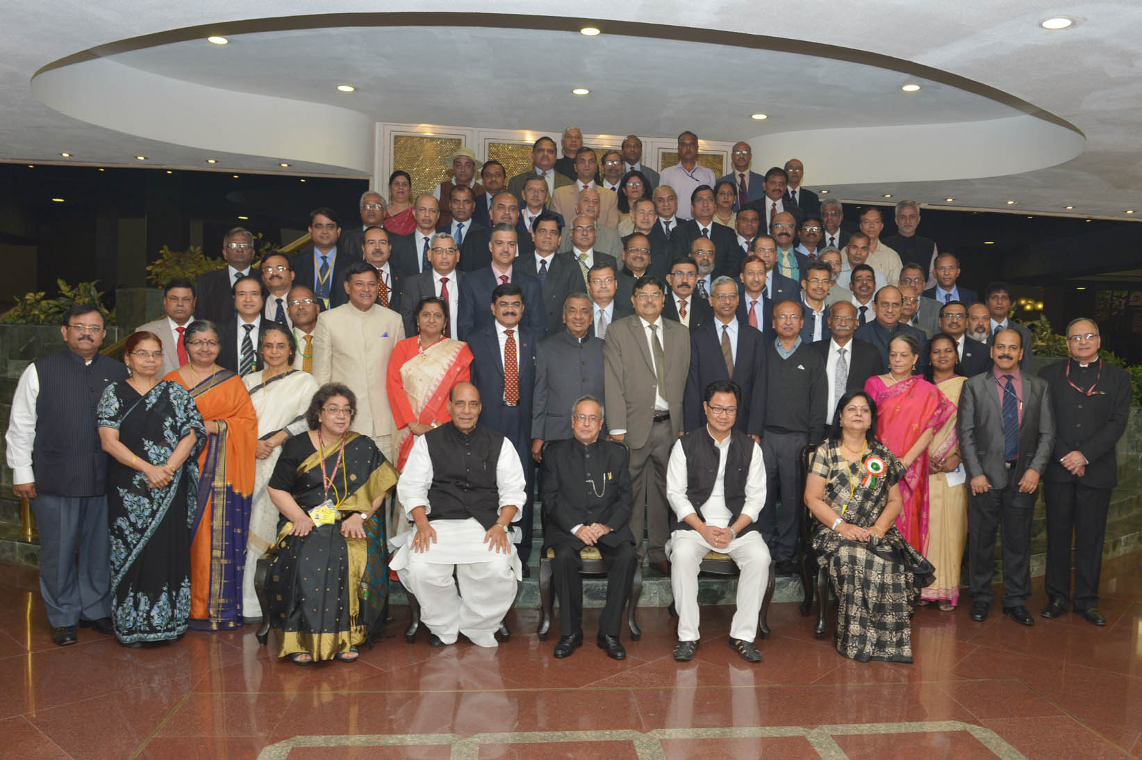 The President of India, Shri Pranab Mukherjee with the recipients of Rajbhasha Awards at the Rajbhasha Samaroh 2014 at New Delhi on November 15, 2014. 