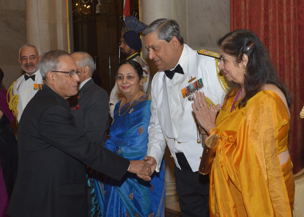 The President of India, Shri Pranab Mukherjee Hosted a Dinner to the Participants of Combined Commanders’ in-Chief Conference - 2013 at Rashtrapati Bhavan in New Delhi on October 25, 2013.