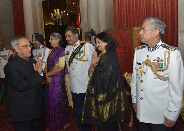 The President of India, Shri Pranab Mukherjee Hosted a Dinner to the Participants of Combined Commanders’ in-Chief Conference - 2013 at Rashtrapati Bhavan in New Delhi on October 25, 2013.