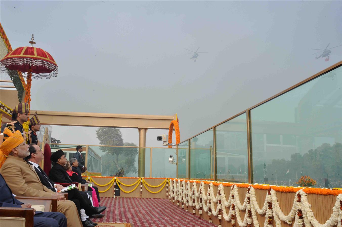 The President of India, Shri Pranab Mukherjee witnessing the Republic Day Parade at Rajpath in New Delhi on January 26, 2016. 