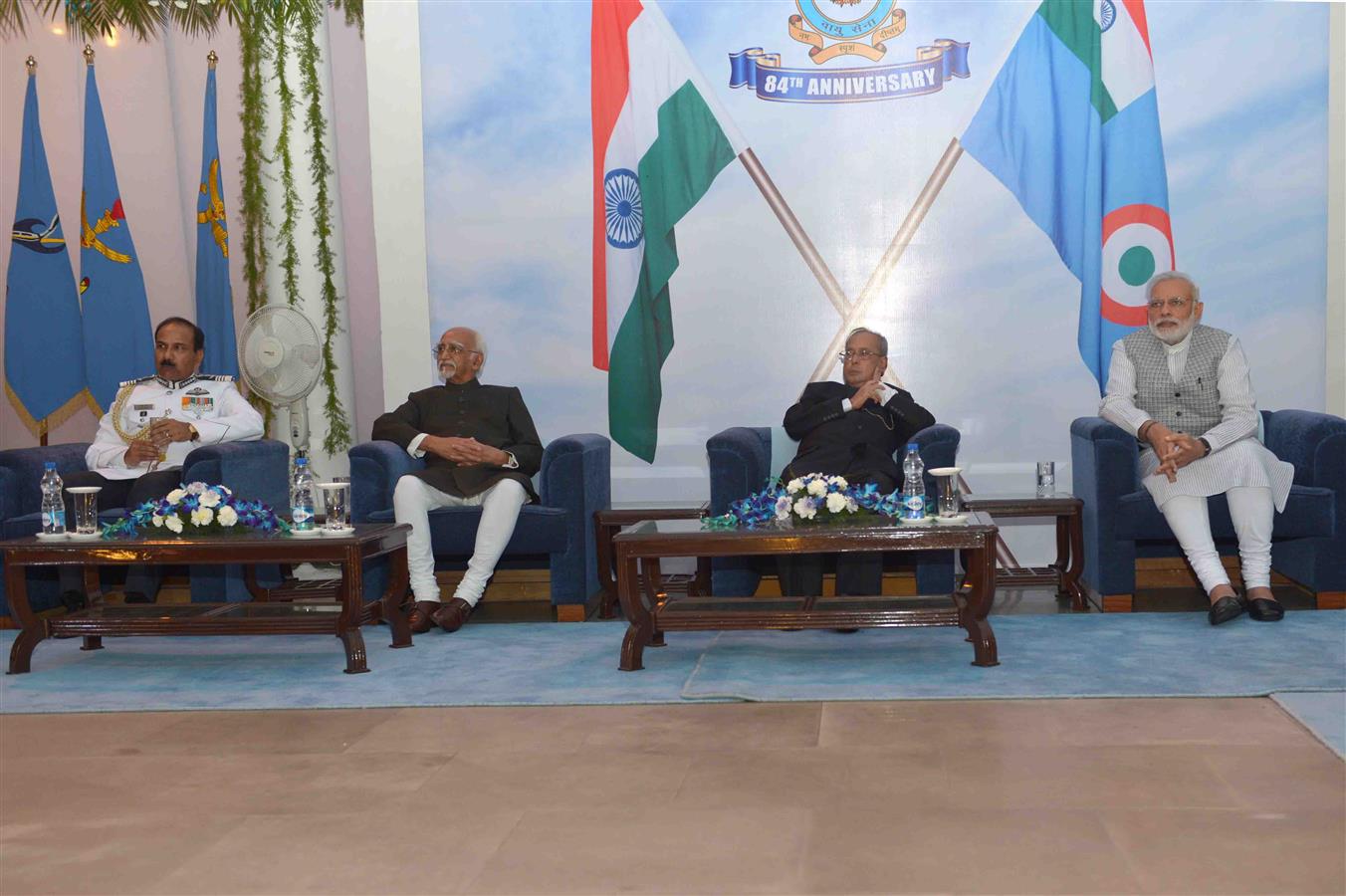 The President of India, Shri Pranab Mukherjee at the 'At Home' Reception hosted by the Chief of the Air Staff on the occasion of 84th Anniversary of Indian Air Force in New Delhi on October 6, 2016. 