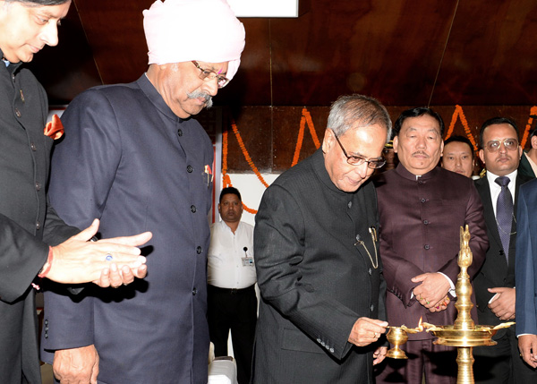 The President of India, Shri Pranab Mukherjee inaugurating the 40th Jawaharlal Nehru National Science, Mathematics and Environment Exhibition (JNNSMEE) on the occasion of National Education Day at Gangtok in Sikkim on November 10, 2013.