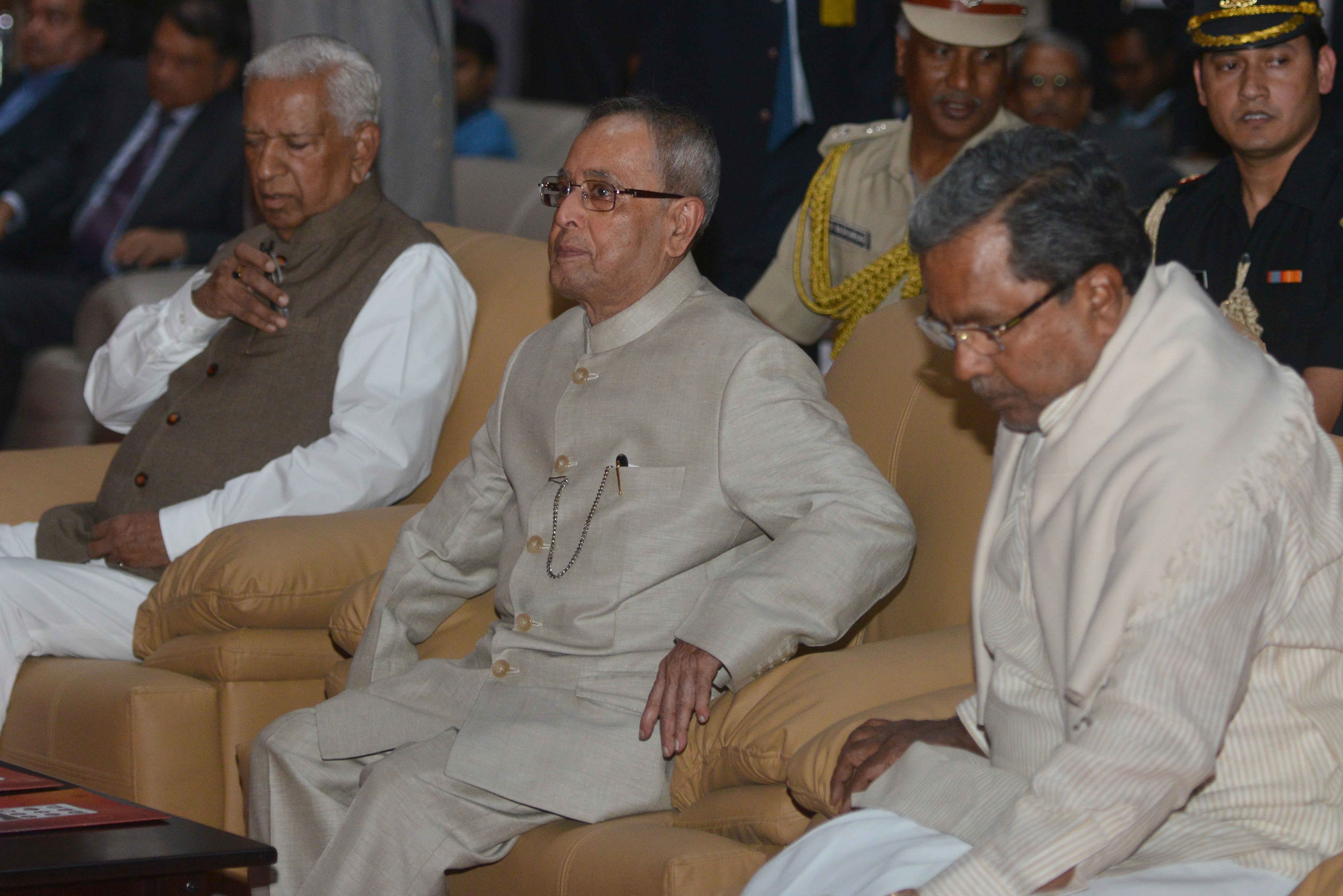 The President of India, Shri Pranab Mukherjee attending the Launch of ‘Mobile One’, a Mobile Governance application of Govt. of Karnataka at Bangalore on December 8, 2014. 