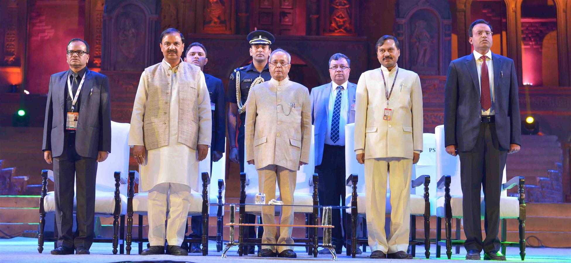 The President of India, Shri Pranab Mukherjee attending the closing ceremony of the Rashtriya Sanskriti Mahotsav organized by the Ministry of Culture at Indira Gandhi National Centre for Arts, Janpath in New Delhi on October 24, 2016. 