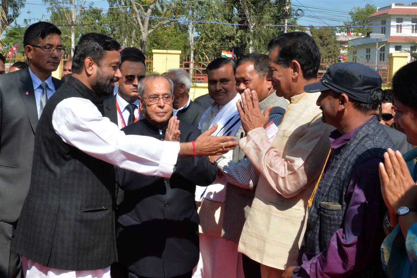 The President of India, Shri Pranab Mukherjee attending the Civic Reception hosted in his honour at Janakpur in Nepal on November 4, 2016. 