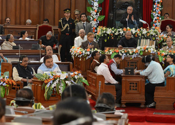 The President of India, Shri Pranab Mukherjee addressing the Valedictory Ceremony of the Platinum Jubilee Celebrations (1937 TO 2012) of West Bengal Legislative Assembly at Kolkata in West Bengal on December 6, 2013.