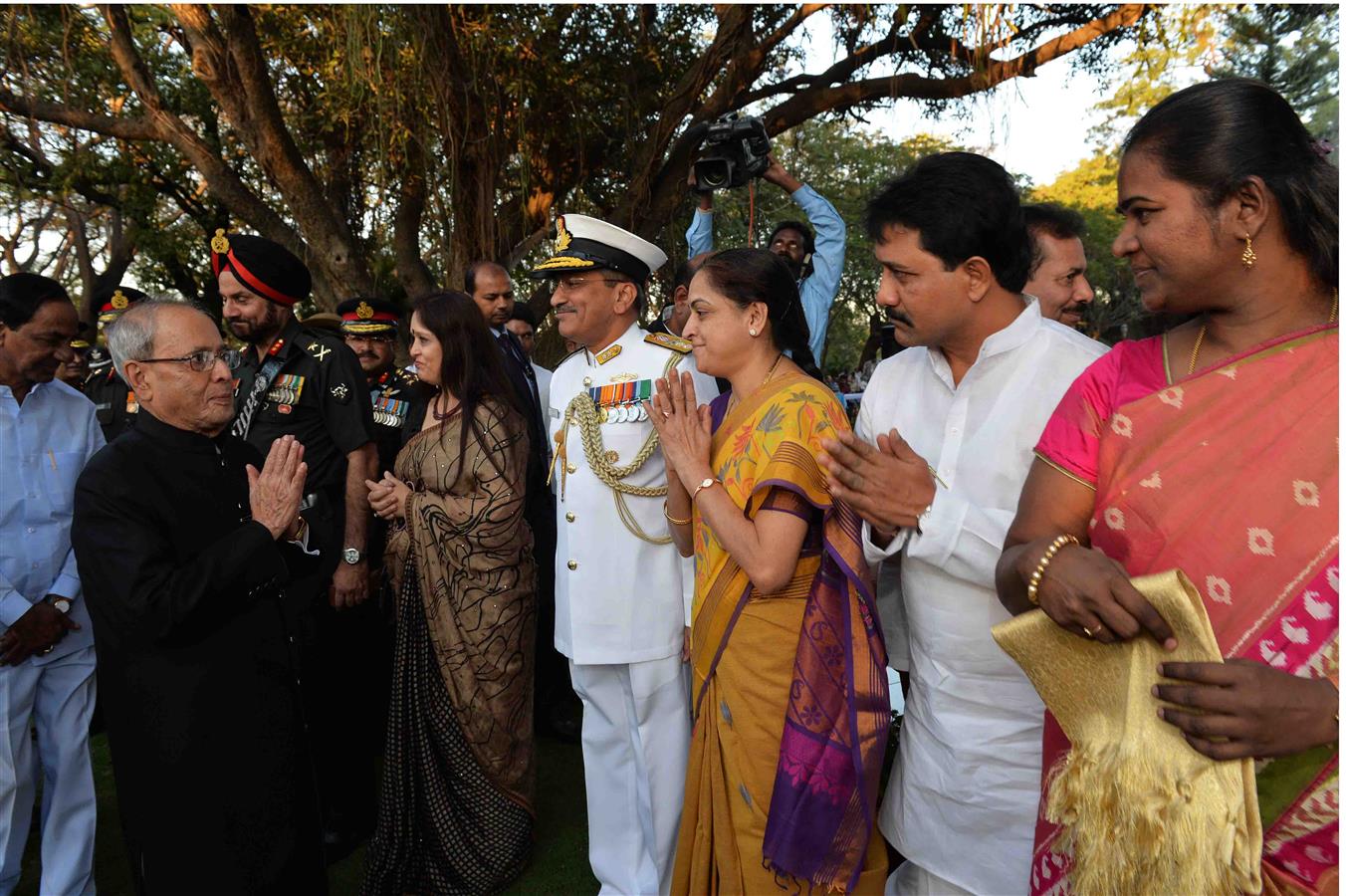 The President of India, Shri Pranab Mukherjee hosted ‘At Home’ reception at Rashtrapati Nilayam in Bolarum at Secunderabad on December 30, 2015.