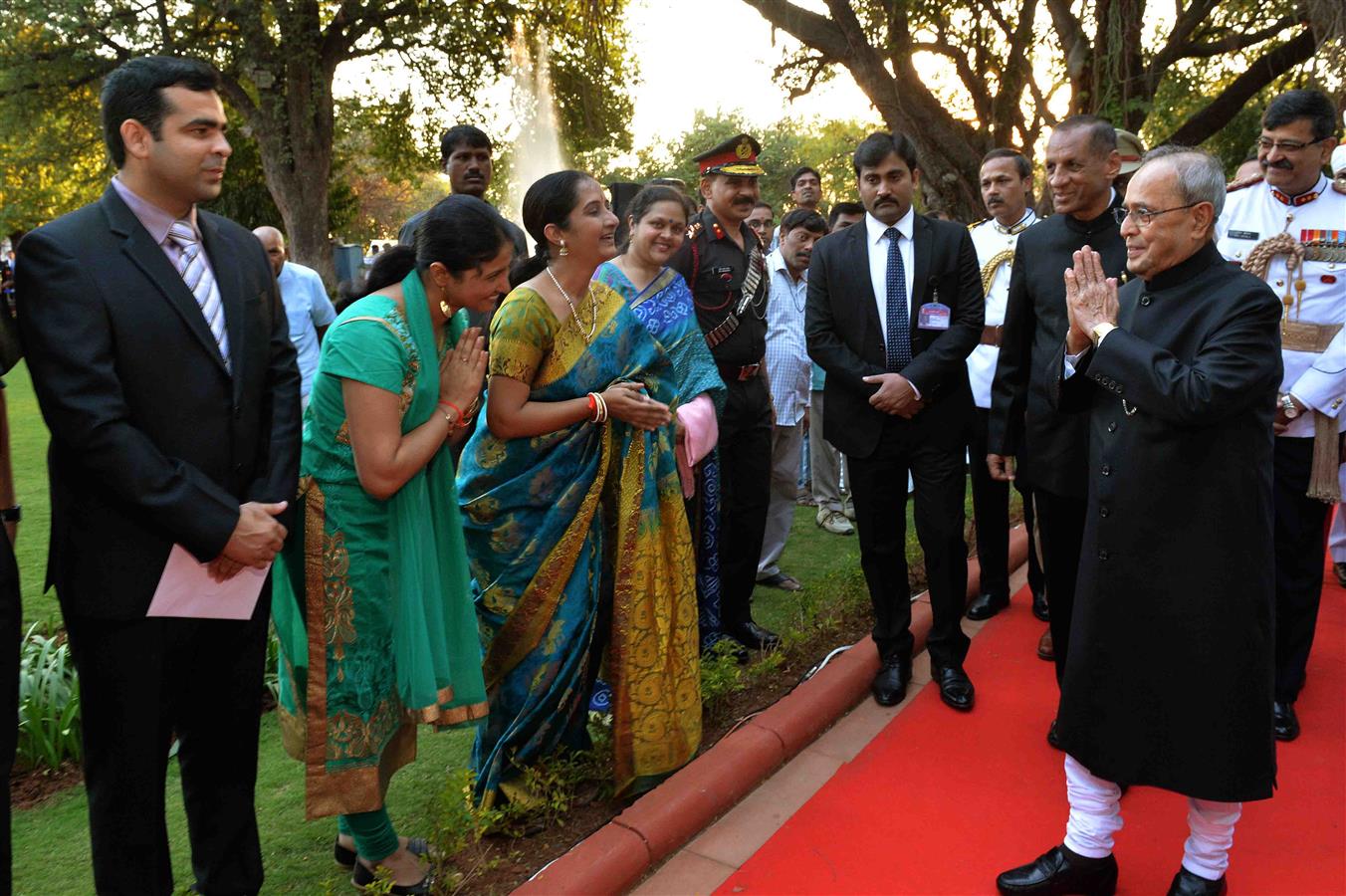 The President of India, Shri Pranab Mukherjee hosted ‘At Home’ reception at Rashtrapati Nilayam in Bolarum at Secunderabad on December 30, 2015.