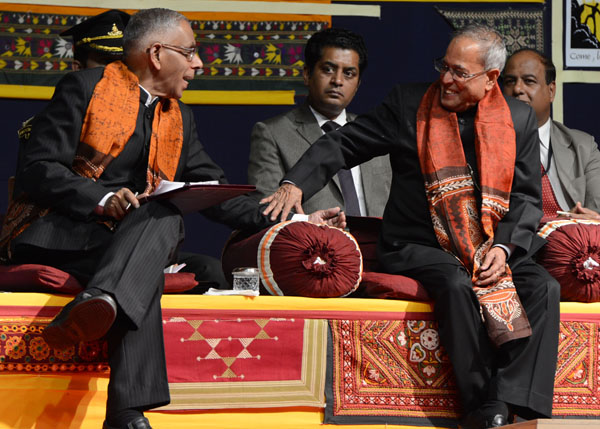 The President of India, Shri Pranab Mukherjee at a function to inaugurate of the Youth Science Congress organized by the MS Swaminathan Foundation in association with Rajiv Gandhi National Institute of Youth Development, Visva-Bharati and SRM University