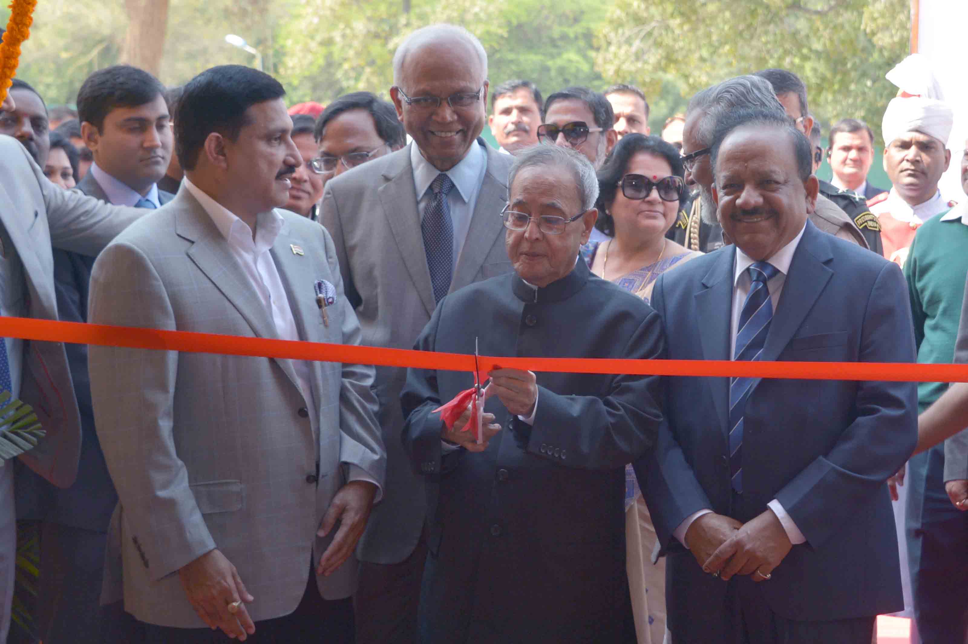 The President of of India, Shri Pranab Mukherjee inaugurating the Innovation Exhibition at President's Estate Football Ground in New Delhi on March 7, 2015.