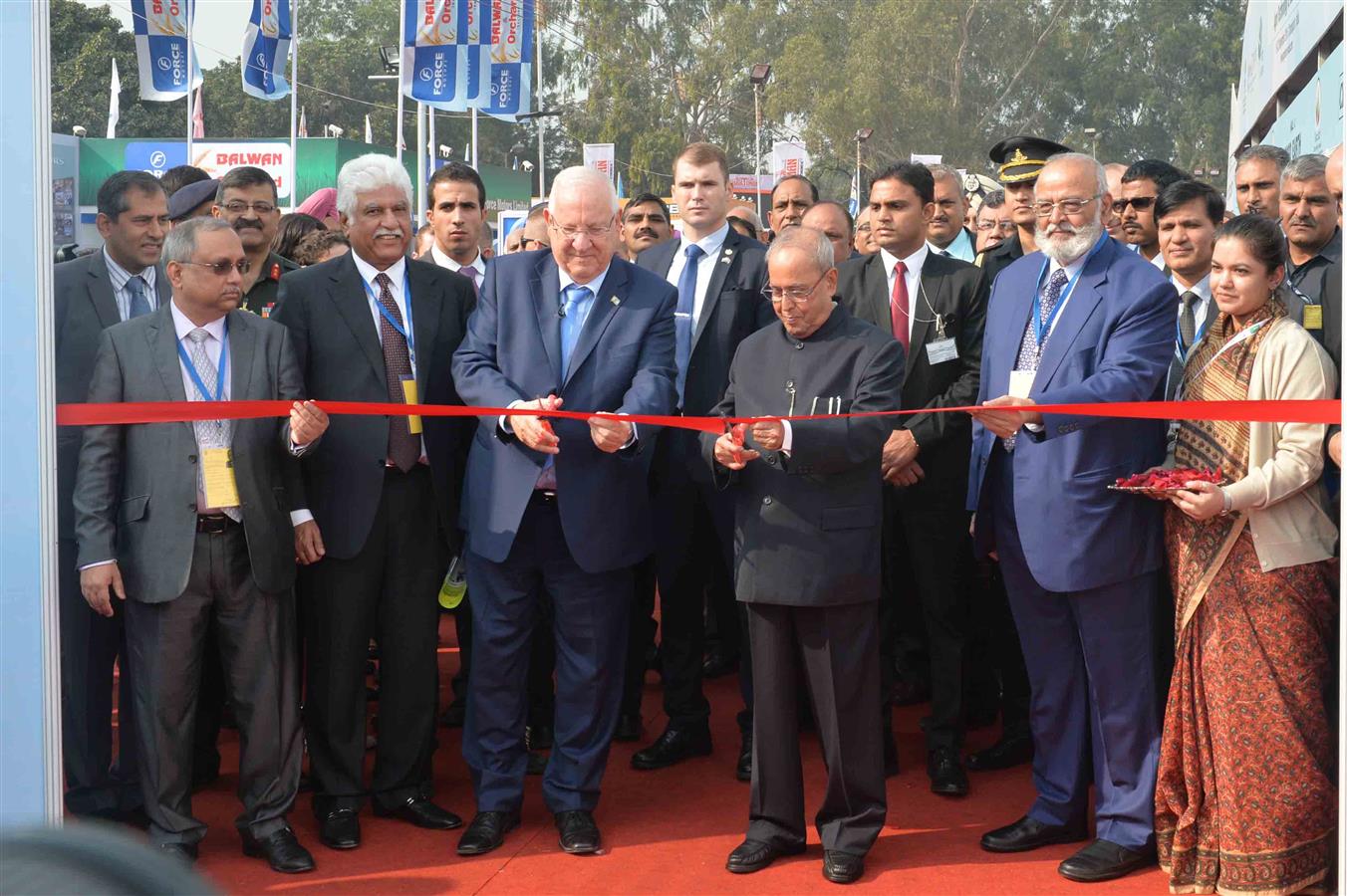 The President of India, Shri Pranab Mukherjee and President of Israel, H.E. Mr. Reuven Rivlin inaugurating the 12th Edition of CII Agro Tech 2016 at Chandigarh on November 20, 2016. 