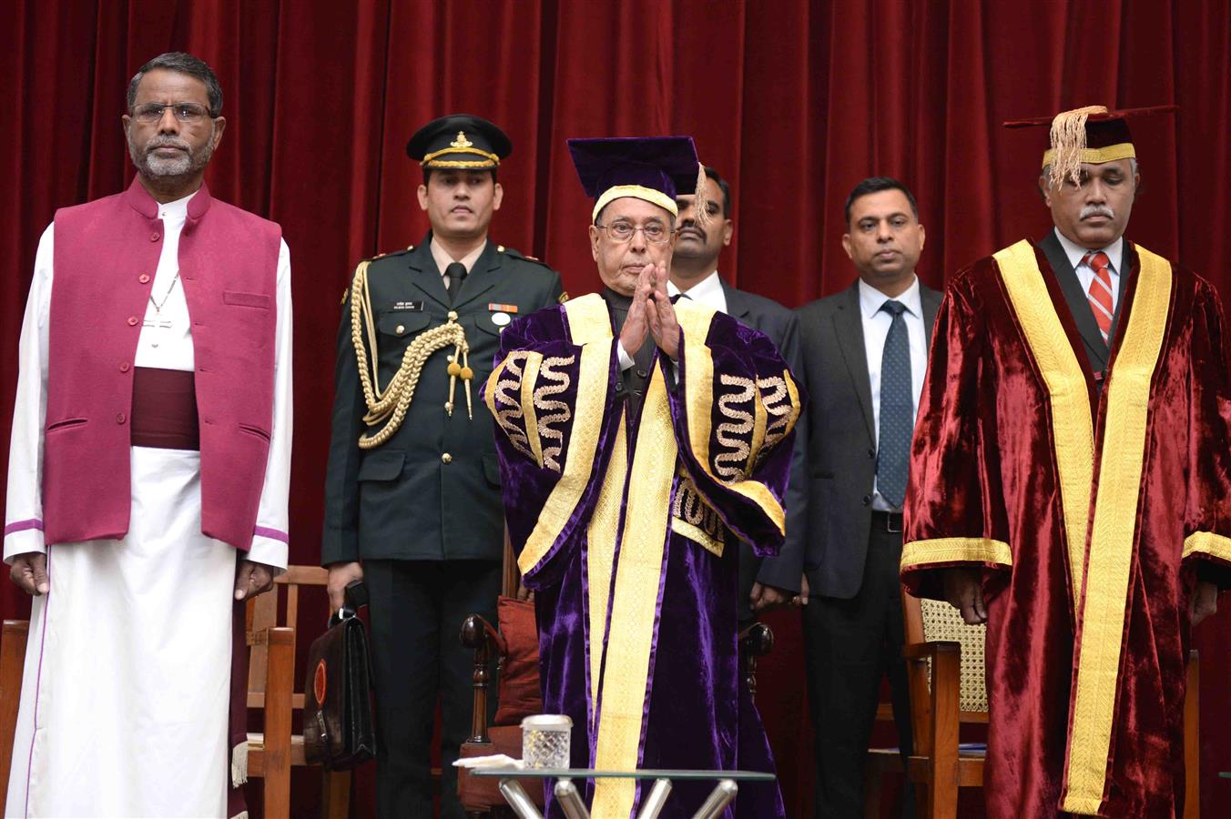 The President of India, Shri Pranab Mukherjee attending the Founder’s Day celebration of the St. Stephen's College in New Delhi on December 7, 2016. 