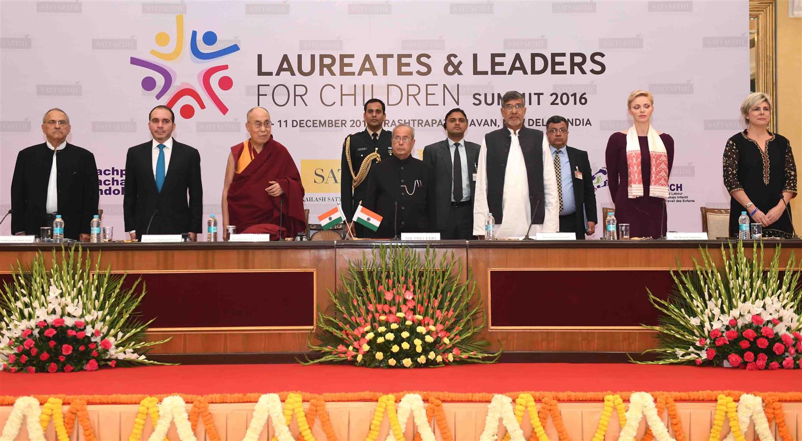 The President of India, Shri Pranab Mukherjee at the opening session of the first ever “Laureates and Leaders for Children Summit” at Rashtrapati Bhavan on December 10, 2016. 