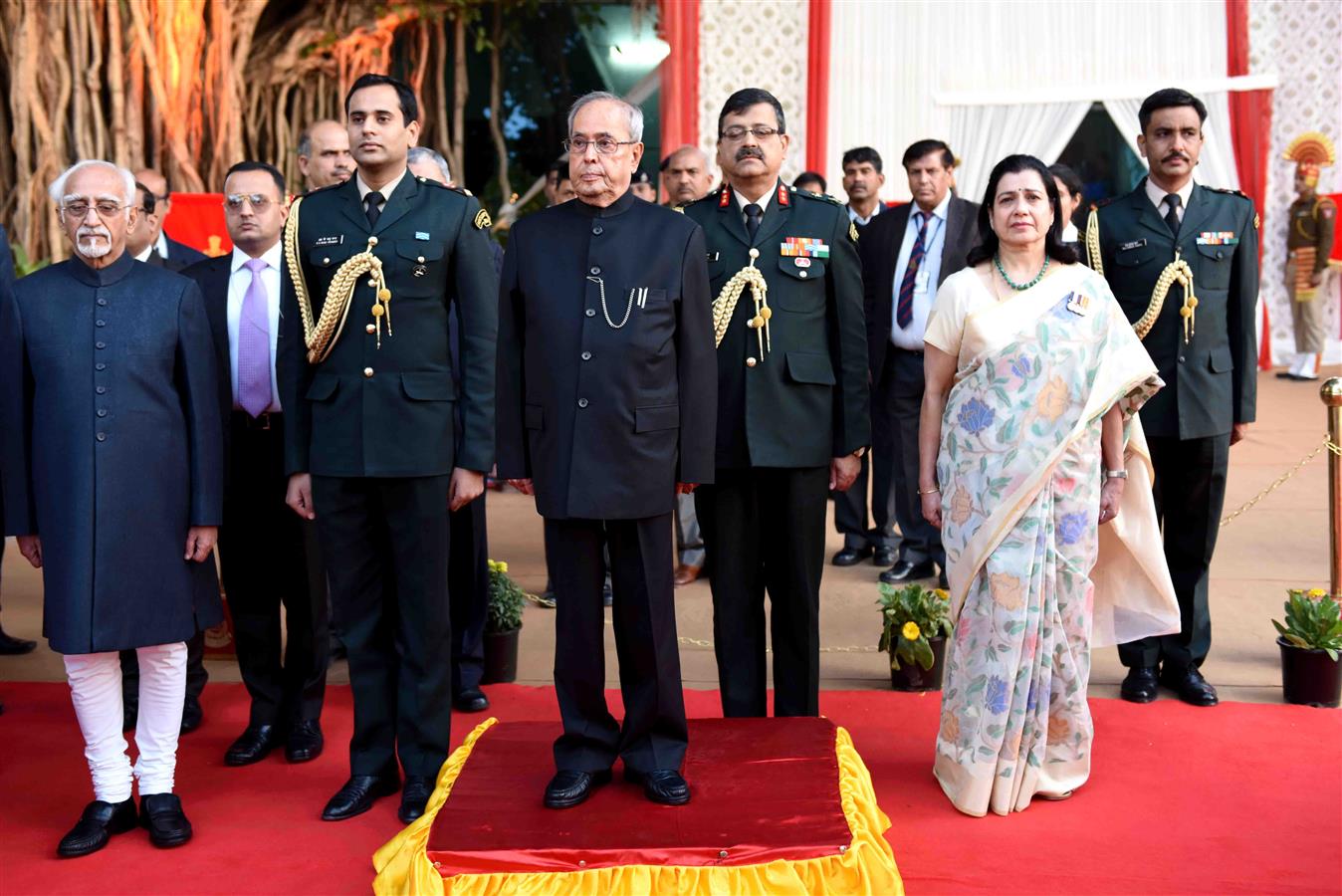 The President of India, Shri Pranab Mukherjee at the Reception being organised on the occasion of 53rd Anniversary of Sashastra Seema Bal (SSB) in New Delhi on December 21, 2016. 