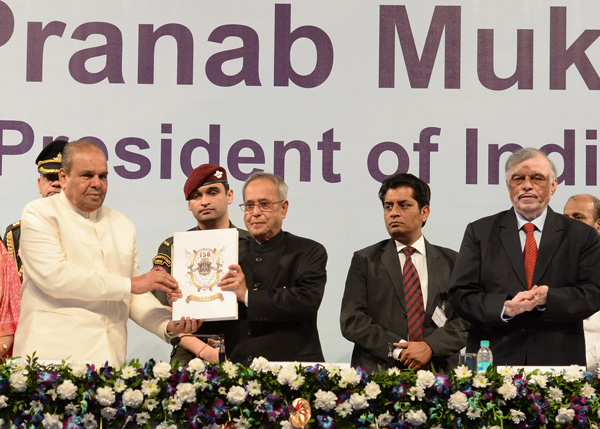 The book released by the Governor of Maharashtra, Shri K. Sankaranarayanan and first copy presented to the at the inauguration of the 150th Anniversary of the Advocates’ Association of Western India at Mumbai in Maharashtra on February 8, 2104. Also seen 