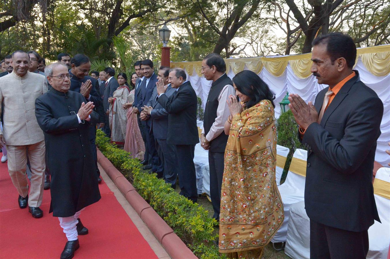 The President of India, Shri Pranab Mukherjee hosted ‘At Home’ reception at Rashtrapati Nilayam in Secunderabad on December 30, 2016. 