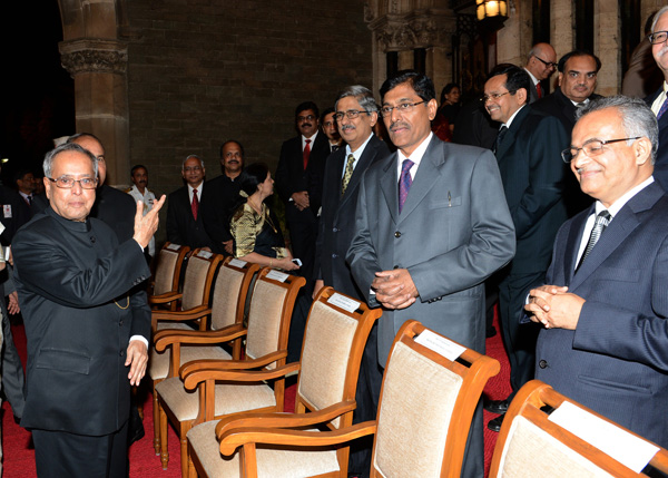 The President of India, Shri Pranab Mukherjee during his visit at Bombay High Court at Mumbai in Maharashtra on February 8, 2014. 