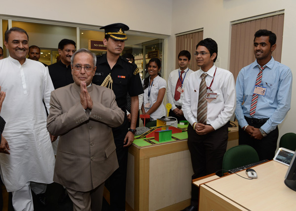 The President of India, Shri Pranab Mukherjee at the Annual Day Function of the Gondia Education Society at Gondia in Maharashtra on February 9, 2014. 