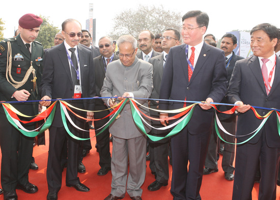 The President of India, Shri Pranab Mukherjee inaugurating the Twentieth International Engineering and Technology Fair 2013(IETF) at New Delhi on February 15, 2013.