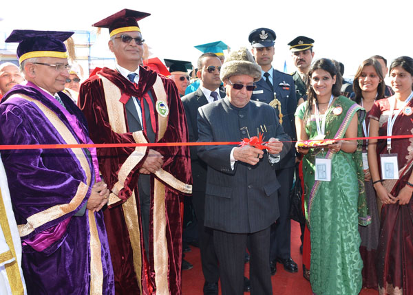 The President of India, Shri Pranab Mukherjee inaugurating Exhibition of Innovators and Entrepreneurs of Himachal Pradesh at the 2nd Annual Convocation of the Central University of Himachal Pradesh at at Shahpur, District Kangra, Himachal Pradesh on Febru 