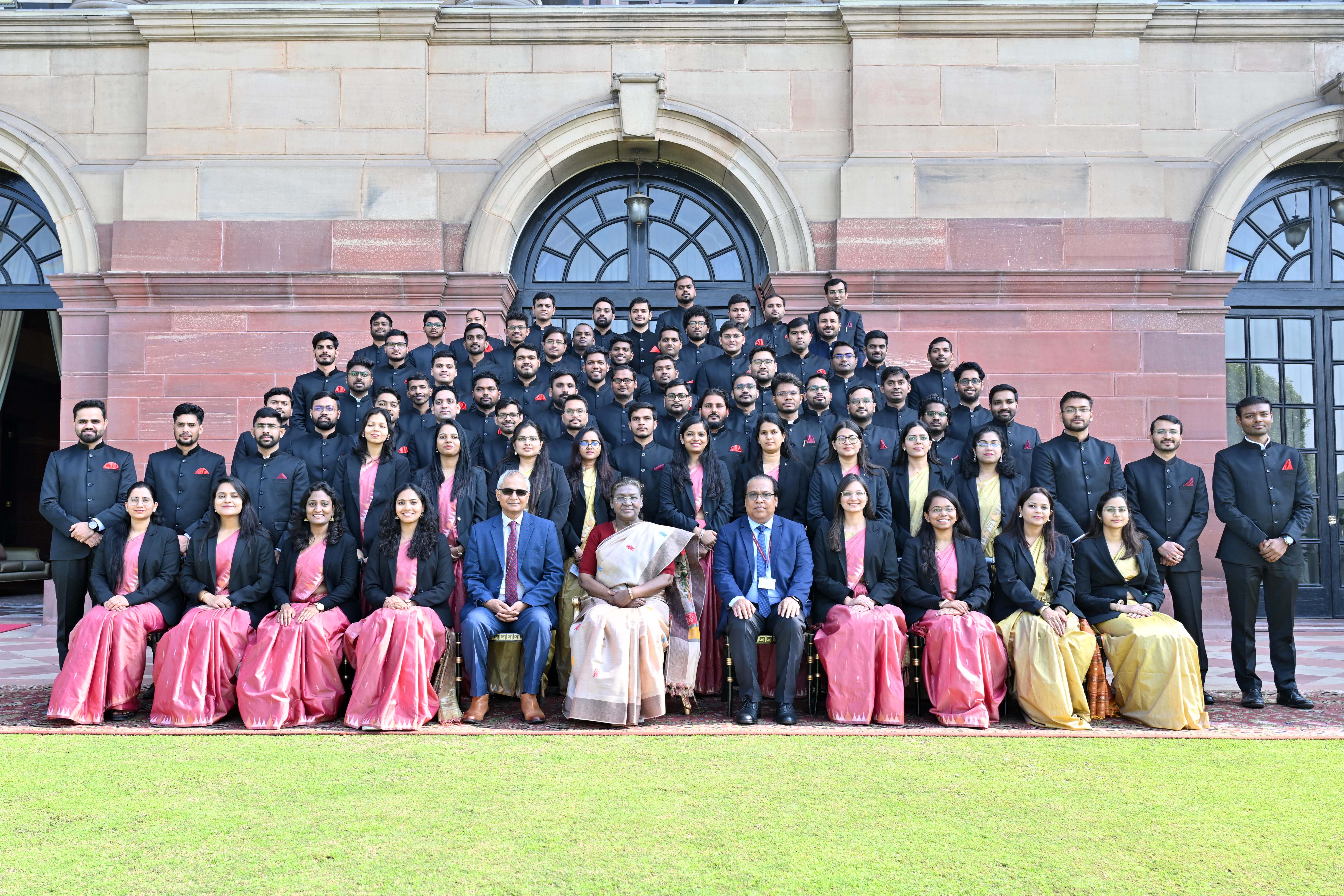 A group of probationers of Indian Telecommunications Service called on the President of India, Smt Droupadi Murmu at Rashtrapati Bhavan on January 22, 2025.