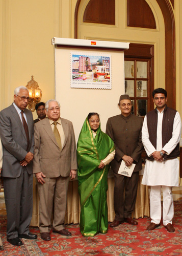 The President Releases Commemorative Postage Stamp on the India International Centre, New Delhi